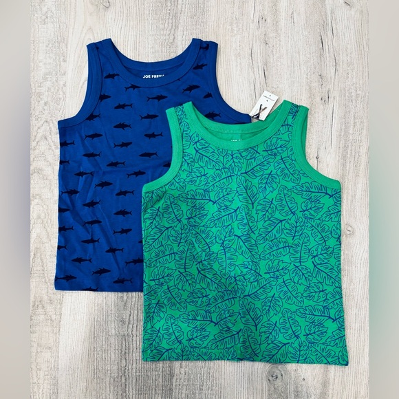 Joe Fresh Other - NWT Joe Fresh Kids' Shark and Leaf Print Tank Tops 4T